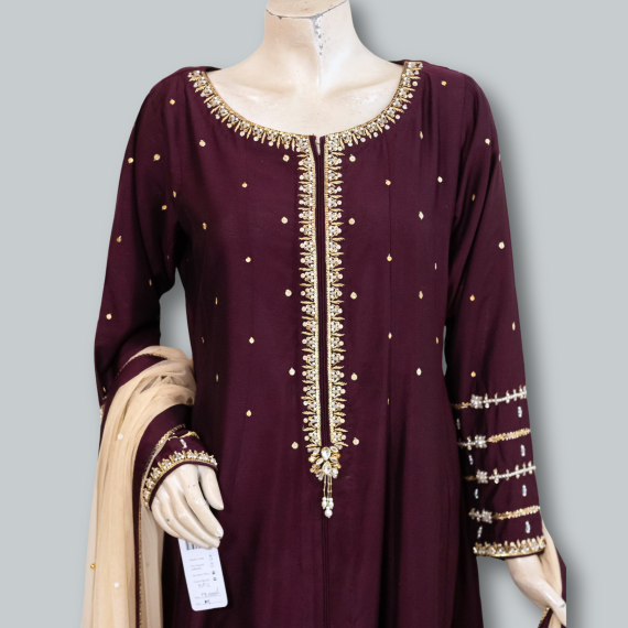 Open Maxi Style Khaadi Silk