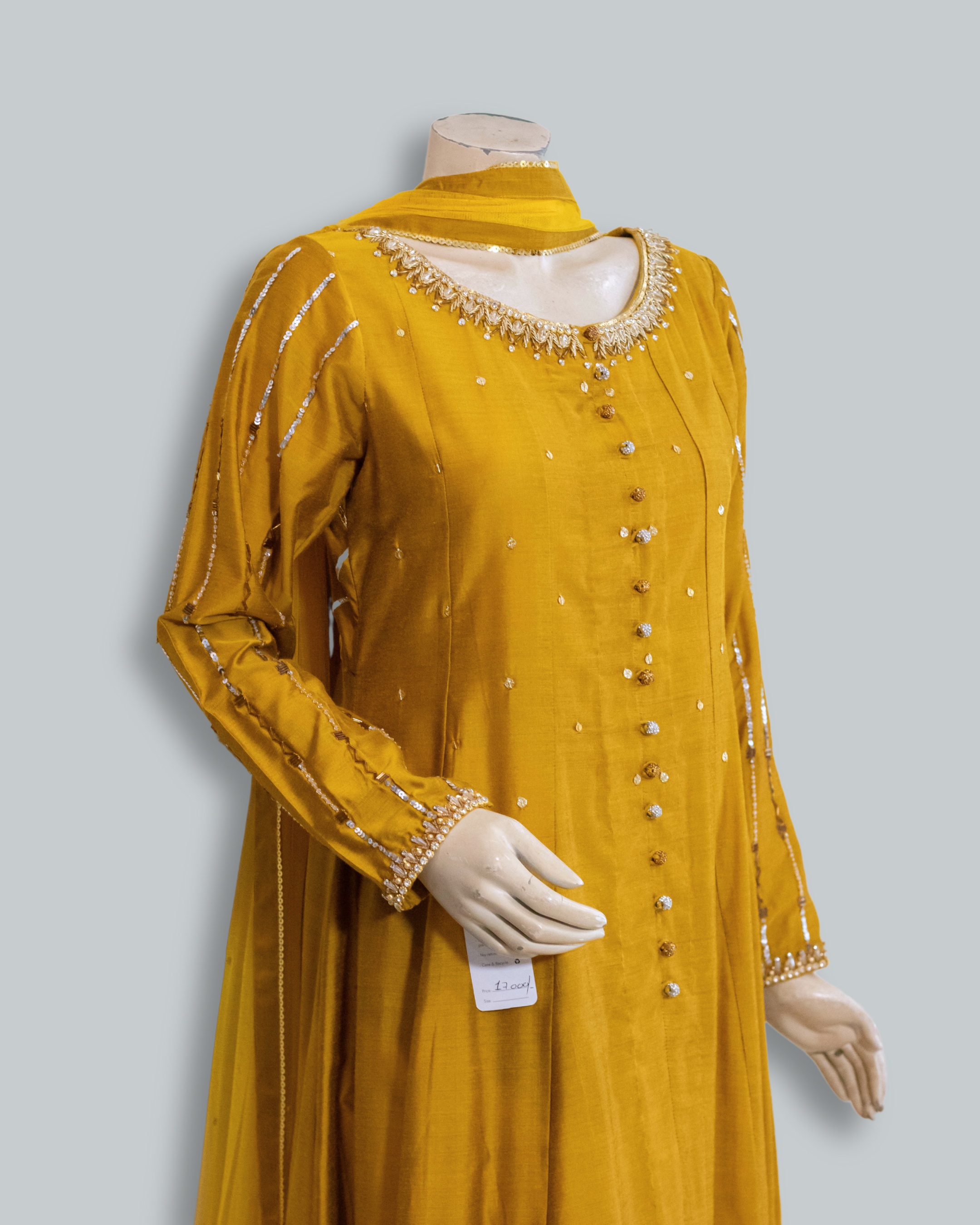 Front Open Khaadi Silk - Image 3