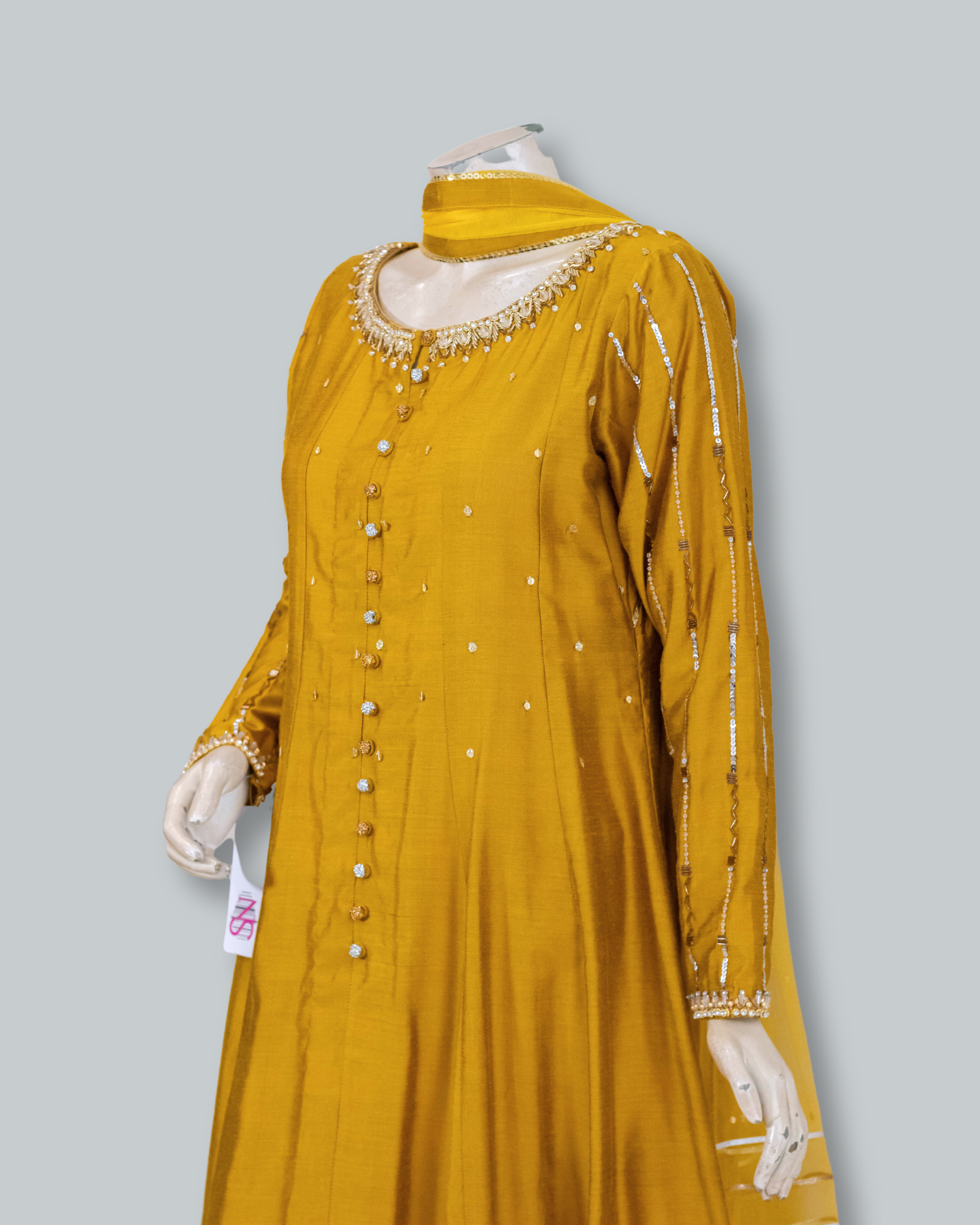 Front Open Khaadi Silk - Image 2