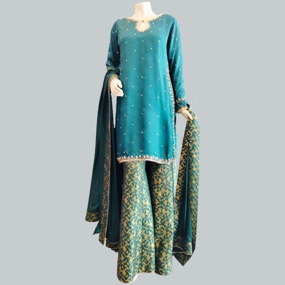 Royal Style Dhaka with Short Shirt Sheesha Silk